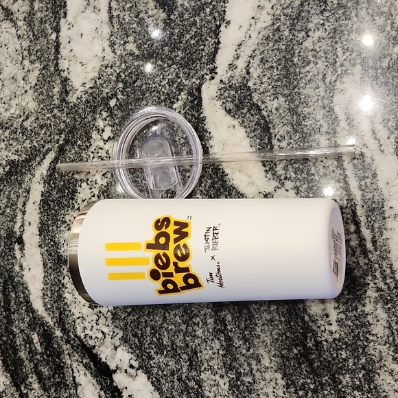 Biebs Brew Tim Hortons X Justin Bieber Collection Coffee Tea Travel Mug Limited - Picture 1 of 3